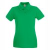 damska-kelly-zelena-polo-teniska-100-pamuk-za-brandirane Women's Kelly Green 100% cotton polo shirt for corporate workwear, branding, embroidery, DTF printing and promotional campaigns.