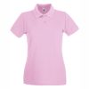 damska-light-pink-polo-teniska-100-pamuk-za-brandirane Women's Light Pink 100% cotton polo shirt for corporate workwear, branding, embroidery, DTF printing and promotional clothing.