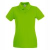 damska-lime-polo-teniska-100-pamuk-za-brandirane Women's Lime 100% cotton polo shirt for corporate workwear, branding, embroidery, DTF printing and promotional clothing.
