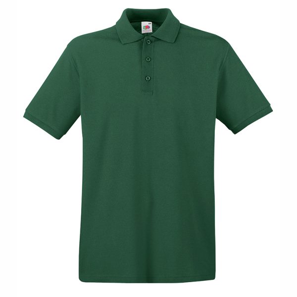 mazhka-tumnozelena-polo-teniska-100-pamuk Men's bottle green cotton polo shirt made from 100% cotton budget polo suitable for printing, workwear and promotional clothing