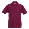 detska-burgundy-polo-teniska-s-yaka-60-pamuk-40-poliester Kids' Burgundy polo shirt with collar made from 60% cotton and 40% polyester for school uniforms, embroidery, custom printing and team apparel.