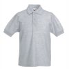 detska-heather-grey-polo-teniska-s-yaka-60-pamuk-40-poliester Kids' Heather Grey polo shirt with collar made from 60% cotton and 40% polyester for school uniforms, embroidery, custom printing and team apparel.