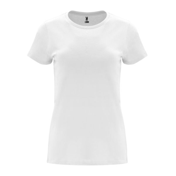 damska-byala-teniska-170g-100-pamuk-za-pechat-i-brandirane Women's cotton t-shirt in white 170 g/m² made from 100% cotton for custom printing, promotional clothing and corporate branding