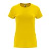 damska-slanchogledovo-jalta-teniska-170g-100-pamuk-za-pechat-i-brandirane Women's cotton t-shirt in sunflower yellow 170 g/m² made from 100% cotton for custom printing, promotional clothing and corporate branding