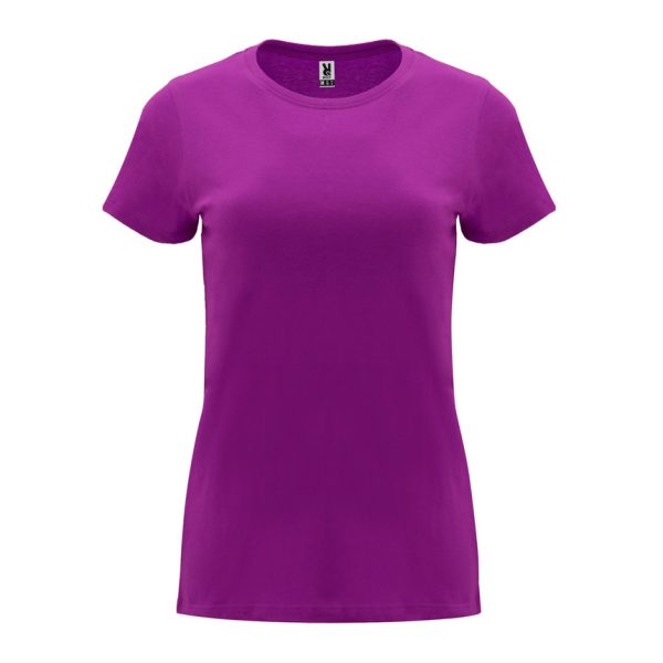 damska-purple-teniska-170g-100-pamuk-za-pechat-i-brandirane Women's purple cotton t-shirt 170 g/m² made from 100% cotton for custom printing, promotional clothing and corporate branding