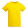 Premium organic cotton t-shirt in sunflower yellow 175 g/m² made from high-quality organic cotton for sustainable custom printing and corporate branding