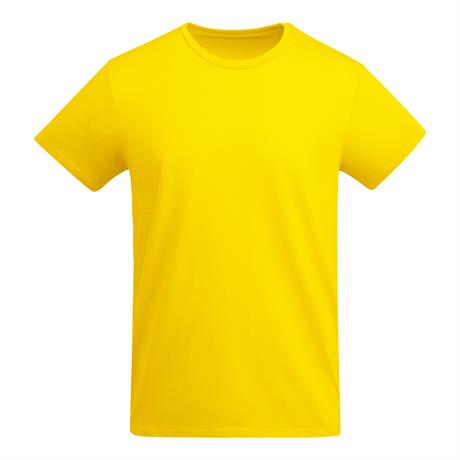 Premium organic cotton t-shirt in sunflower yellow 175 g/m² made from high-quality organic cotton for sustainable custom printing and corporate branding