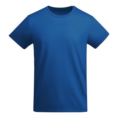 Premium organic cotton t-shirt in royal blue 175 g/m² made from high-quality organic cotton for sustainable custom printing and corporate branding