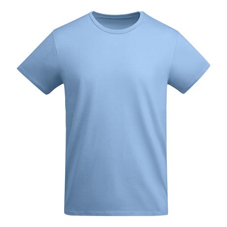 Premium organic cotton t-shirt in sky blue 175 g/m² made from high-quality organic cotton for sustainable custom printing and corporate branding
