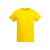 detska-zhalta-teniska-organichen-pamuk-za-uniformi-i-pechat Kids yellow organic cotton t-shirt suitable for school uniforms sports activities summer camps events and custom printing