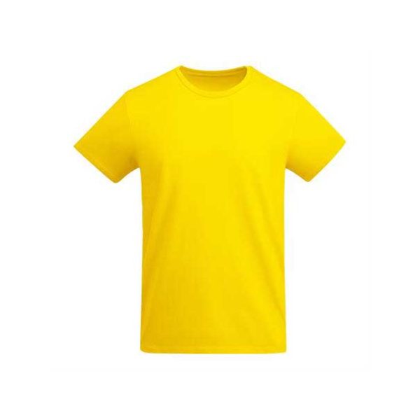 detska-zhalta-teniska-organichen-pamuk-za-uniformi-i-pechat Kids yellow organic cotton t-shirt suitable for school uniforms sports activities summer camps events and custom printing