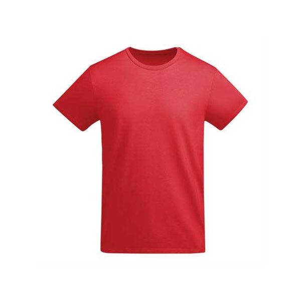 detska-chervena-teniska-organichen-pamuk-za-uniformi-i-pechat Kids red organic cotton t-shirt suitable for school uniforms sports teams events custom printing and everyday children's clothing