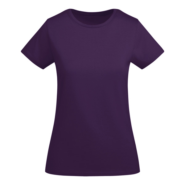 Women's lilac organic cotton t-shirt 175 g/m² premium quality made from 100% organic cotton for custom printing branding and sustainable fashion