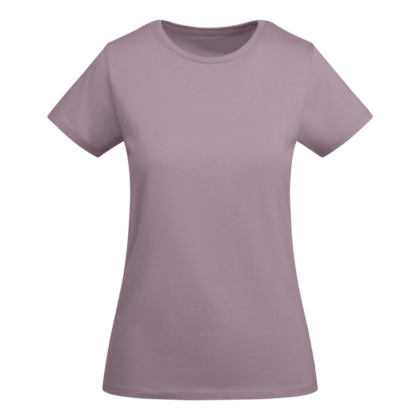 Women's lavender organic cotton t-shirt 175 g/m² premium quality made from 100% organic cotton for custom printing and sustainable branding