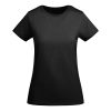 Women's black organic cotton t-shirt 175 g/m² premium quality made from 100% organic cotton for custom printing and professional branding