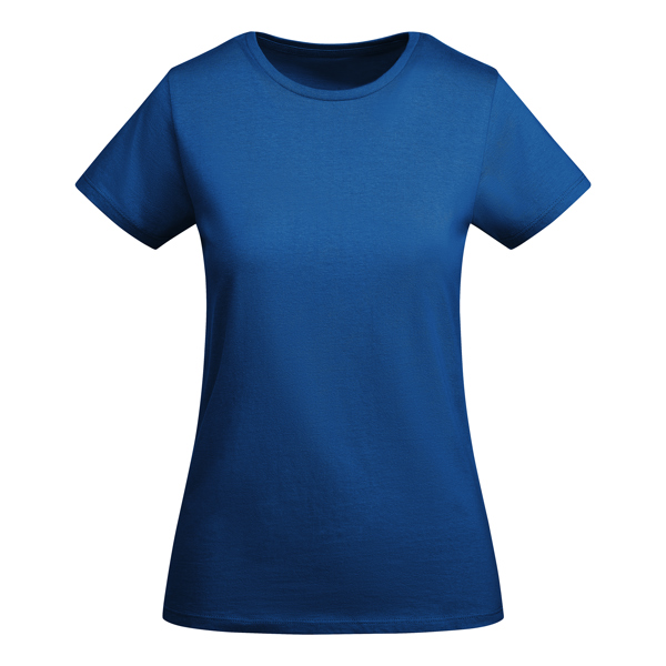 Women's royal blue organic cotton t-shirt 175 g/m² premium quality made from 100% organic cotton for custom printing branding and promotional apparel