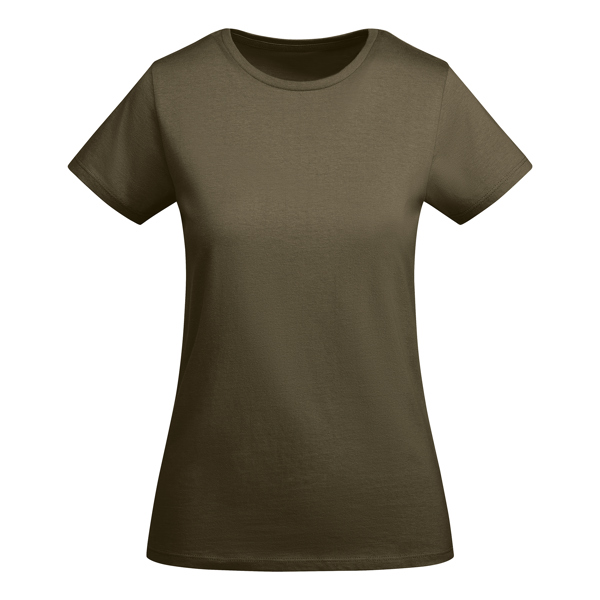 Women's classic olive organic cotton t-shirt 175 g/m² premium quality made from 100% organic cotton for custom printing branding and sustainable apparel