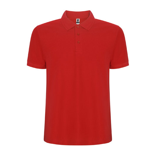 chervena-mazhka-polo-teniska-60-pamuk-40-poliester Red polo shirt with classic collar made from 60 percent cotton and 40 percent polyester blend with a clean and modern design