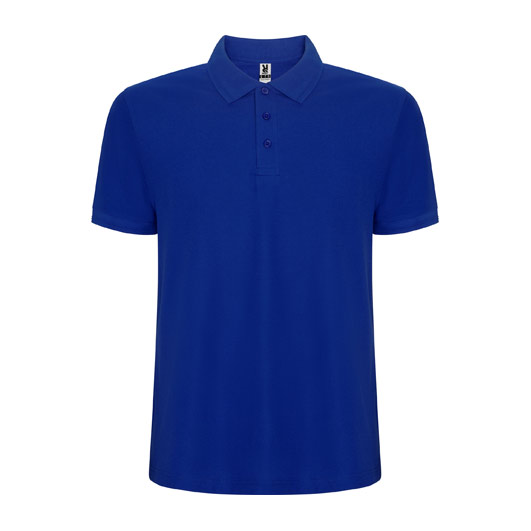 sinya-mazhka-polo-teniska-royal-blue-60-pamuk-40-poliester Royal blue polo shirt with classic collar made from 60 percent cotton and 40 percent polyester blend featuring a clean and modern design