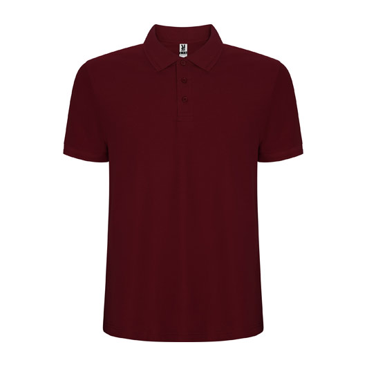 bordo-mazhka-polo-teniska-brickred-60-pamuk-40-poliester Brick red polo shirt with classic collar made from 60 percent cotton and 40 percent polyester blend with an elegant and professional appearance