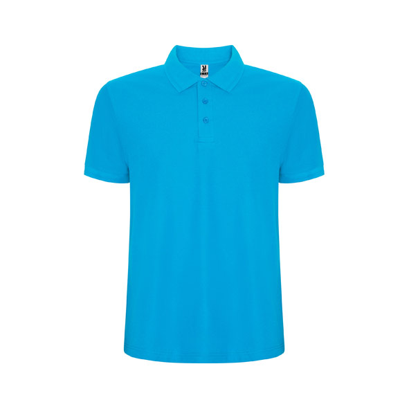 detska-azure-blue-polo-teniska-s-yaka-65-pamuk-35-poliester Kids' Azure Blue polo shirt with collar made from 65% cotton and 35% polyester for school uniforms, embroidery, custom printing and team apparel.
