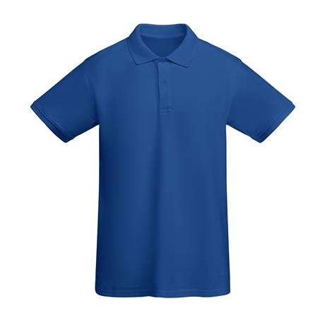 mazhka-sinya-polo-teniska-210gr-organichen-pamuk Men's royal blue organic cotton polo shirt 210 g/m² premium quality short sleeve suitable for printing embroidery and corporate clothing
