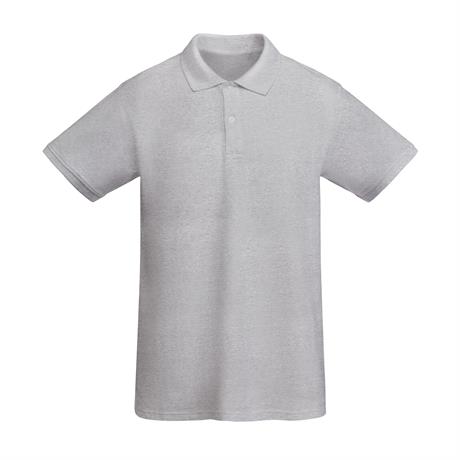 mazhka-siva-polo-teniska-210gr-organichen-pamuk Men's heather grey organic cotton polo shirt 210 g/m² premium quality short sleeve suitable for printing embroidery and corporate clothing
