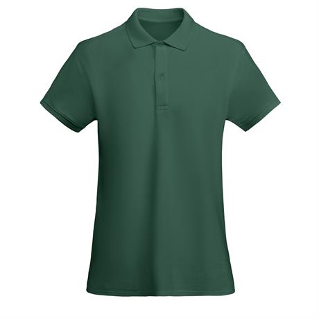 damska-premium-tumnozelena-polo-teniska-organichen-pamuk-za-brandirane Women's premium bottle green organic cotton polo shirt for corporate workwear, branding, embroidery, DTF printing and promotional campaigns.