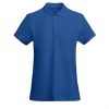 damska-premium-kralskosinya-polo-teniska-organichen-pamuk-za-brandirane Women's premium royal blue organic cotton polo shirt for corporate workwear, branding, embroidery, DTF printing and promotional campaigns.