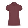 Women's berry red cotton polo shirt 190 gsm for corporate workwear, branding, embroidery, DTF printing and promotional campaigns.