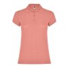 Women's clay orange cotton polo shirt 190 gsm for corporate workwear, branding, embroidery, DTF printing and promotional campaigns.