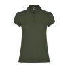 Women's adventure green cotton polo shirt 190 gsm for corporate workwear, branding, embroidery, DTF printing and promotional campaigns.