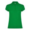 Women's fern green cotton polo shirt 190 gsm for corporate workwear, branding, embroidery, DTF printing and promotional campaigns.