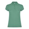 Women's dark mint cotton polo shirt 190 gsm for corporate workwear, branding, embroidery, DTF printing and promotional campaigns.