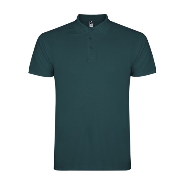 Men's storm blue polo shirt made from 100% cotton premium quality short sleeve classic collar suitable for embroidery, printing and corporate clothing