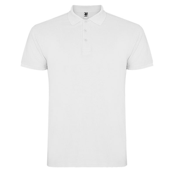 Men's white polo shirt made from 100% cotton premium quality short sleeve classic collar suitable for embroidery, printing and corporate clothing