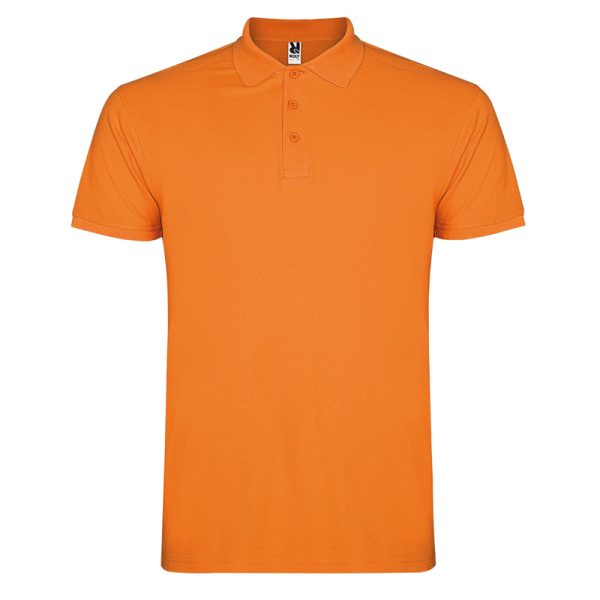 Men's orange polo shirt made from 100% cotton premium quality short sleeve classic collar suitable for embroidery, printing and corporate clothing