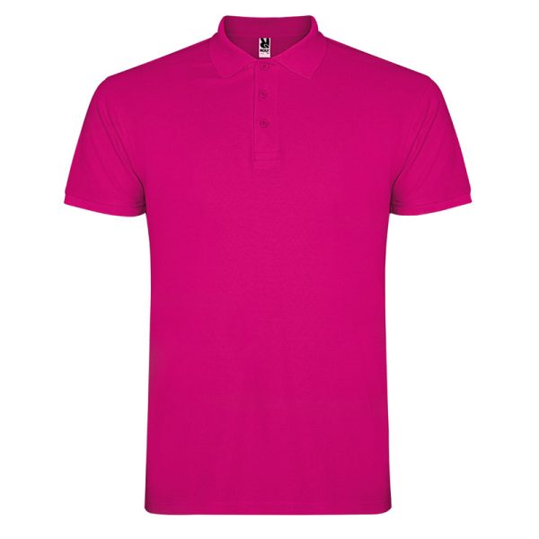 Men's fuchsia polo shirt made from 100% cotton premium quality short sleeve classic collar suitable for embroidery, printing and corporate clothing