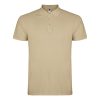 Men's natural beige polo shirt made from 100% cotton premium quality short sleeve classic collar suitable for embroidery, printing and corporate clothing