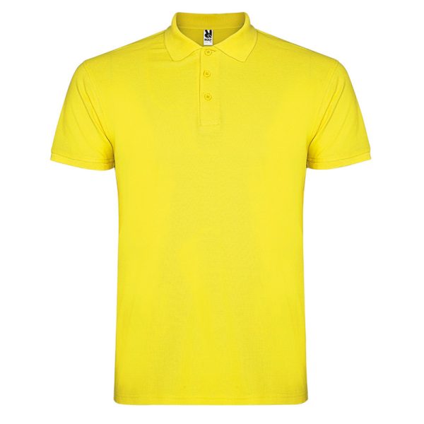 Men's yellow polo shirt made from 100% cotton premium quality short sleeve classic collar suitable for embroidery, printing and corporate clothing