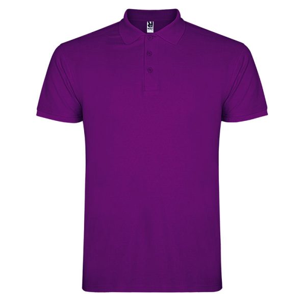 Men's purple polo shirt made from 100% cotton premium quality short sleeve classic collar suitable for embroidery, printing and corporate clothing