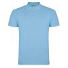 Men's sky blue polo shirt made from 100% cotton premium quality short sleeve classic collar suitable for embroidery, printing and corporate clothing