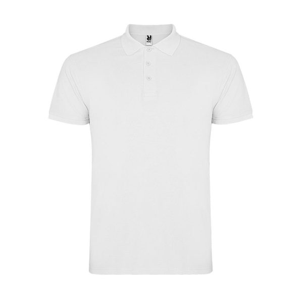 Men's White polo shirt with collar made from 100% cotton, suitable for corporate uniforms, embroidery, custom printing and everyday professional wear.