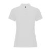 damska-byala-polo-teniska-pamuk-poliester-za-brandirane Women's white cotton polyester polo shirt for corporate workwear, branding, embroidery, DTF printing and promotional campaigns.