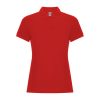 damska-chervena-polo-teniska-pamuk-poliester-za-brandirane Women's red cotton polyester polo shirt for corporate workwear, branding, embroidery, DTF printing and promotional campaigns.