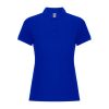 damska-kralskosinya-polo-teniska-pamuk-poliester-za-brandirane Women's royal blue cotton polyester polo shirt for corporate workwear, branding, embroidery, DTF printing and promotional campaigns.