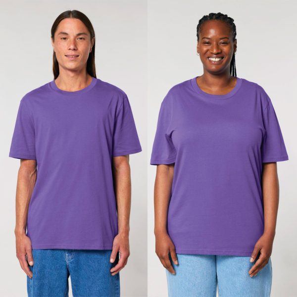 premium-uniseks-lilava-teniska-organichen-pamuk-180g-za-brandirane Premium unisex purple organic cotton t-shirt 180 g/m² high quality for workwear, corporate branding and promotional printing