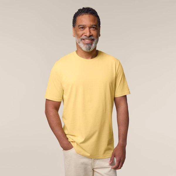 premium-uniseks-jalta-teniska-organichen-pamuk-180g-za-brandirane Premium unisex viva yellow organic cotton t-shirt 180 g/m² high quality for workwear, corporate branding and promotional printing