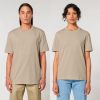premium-uniseks-bejova-teniska-organichen-pamuk-180g-za-brandirane Premium unisex desert dust organic cotton t-shirt 180 g/m² high quality for workwear, corporate branding and promotional printing
