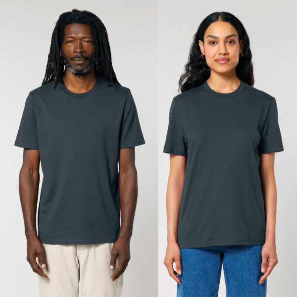 premium-uniseks-teniska-india-ink-grey-organichen-pamuk-180g-za-pechat-i-brandirane Premium India Ink Grey organic cotton t-shirt 180 g/m² high quality unisex t-shirt made from 100% organic cotton for corporate clothing, branding and custom printing